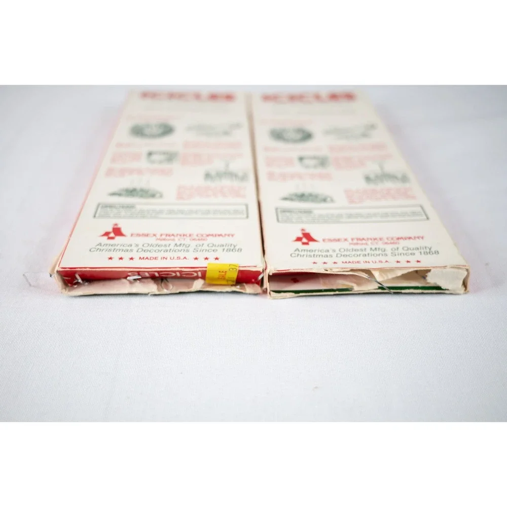 Essex Franke Vintage Christmas Icicles Tinsel Silver 1000 Strands 2 boxes